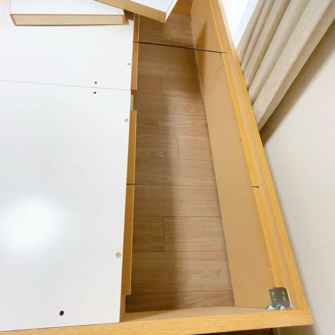 ゆです。ニトリ木製シングルベッド 引き出し収納付き　美品です！