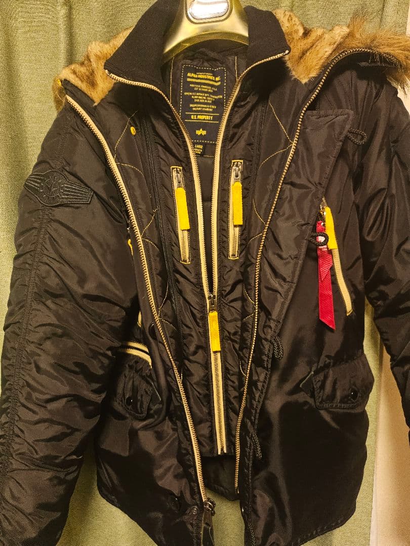 ALPHA N3B アルファ ×エドウィン　カラー：黒×黄　Lサイズ