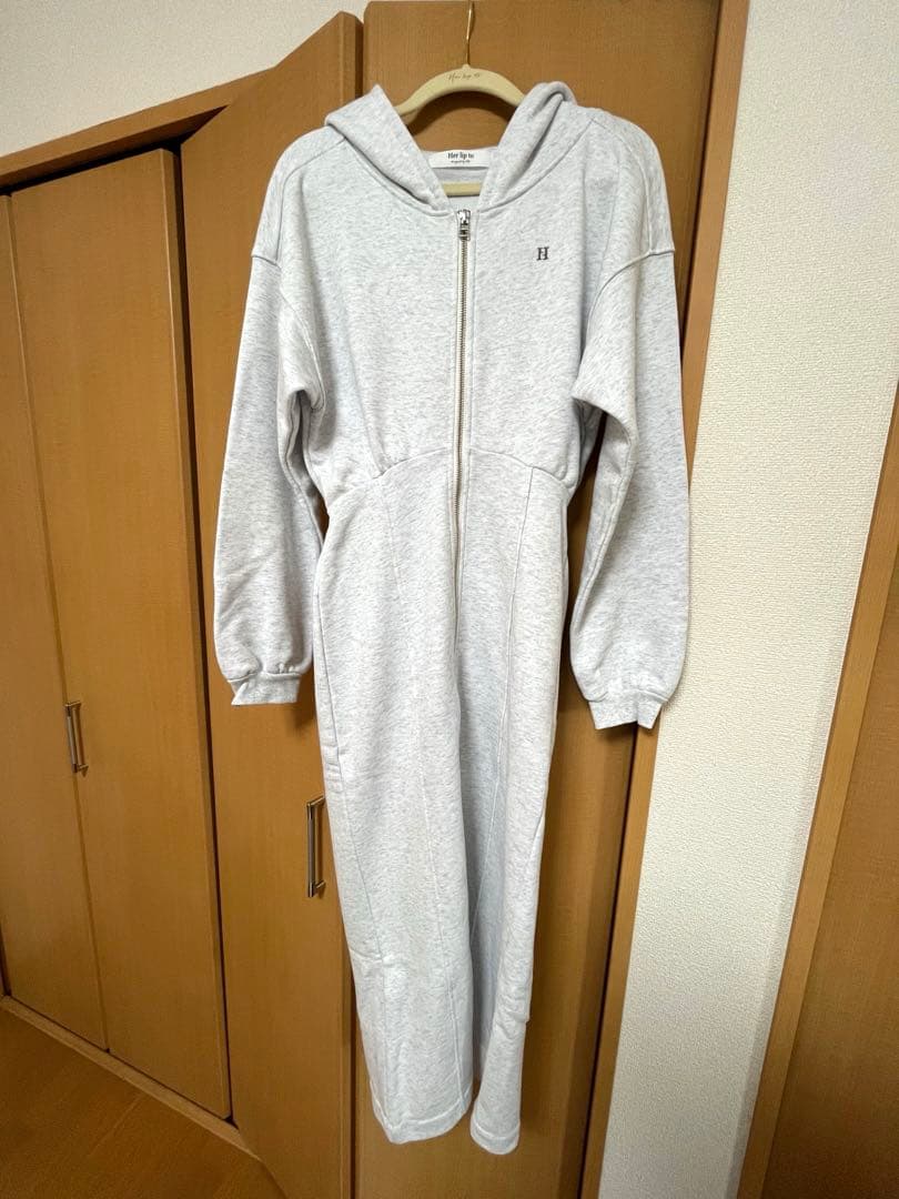 ワンピース Flight Mode Zip Hoodie Dress herlipto