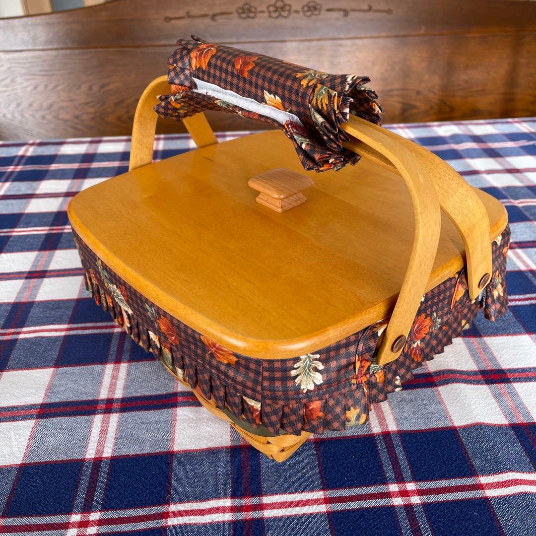 ロンガバーガーバスケット　アンティーク　カゴ