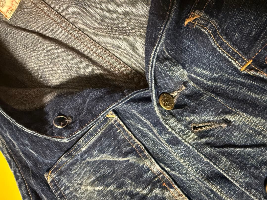 シュガーケーン　デニム　ベスト　ジレ　レイルウェイズ　40