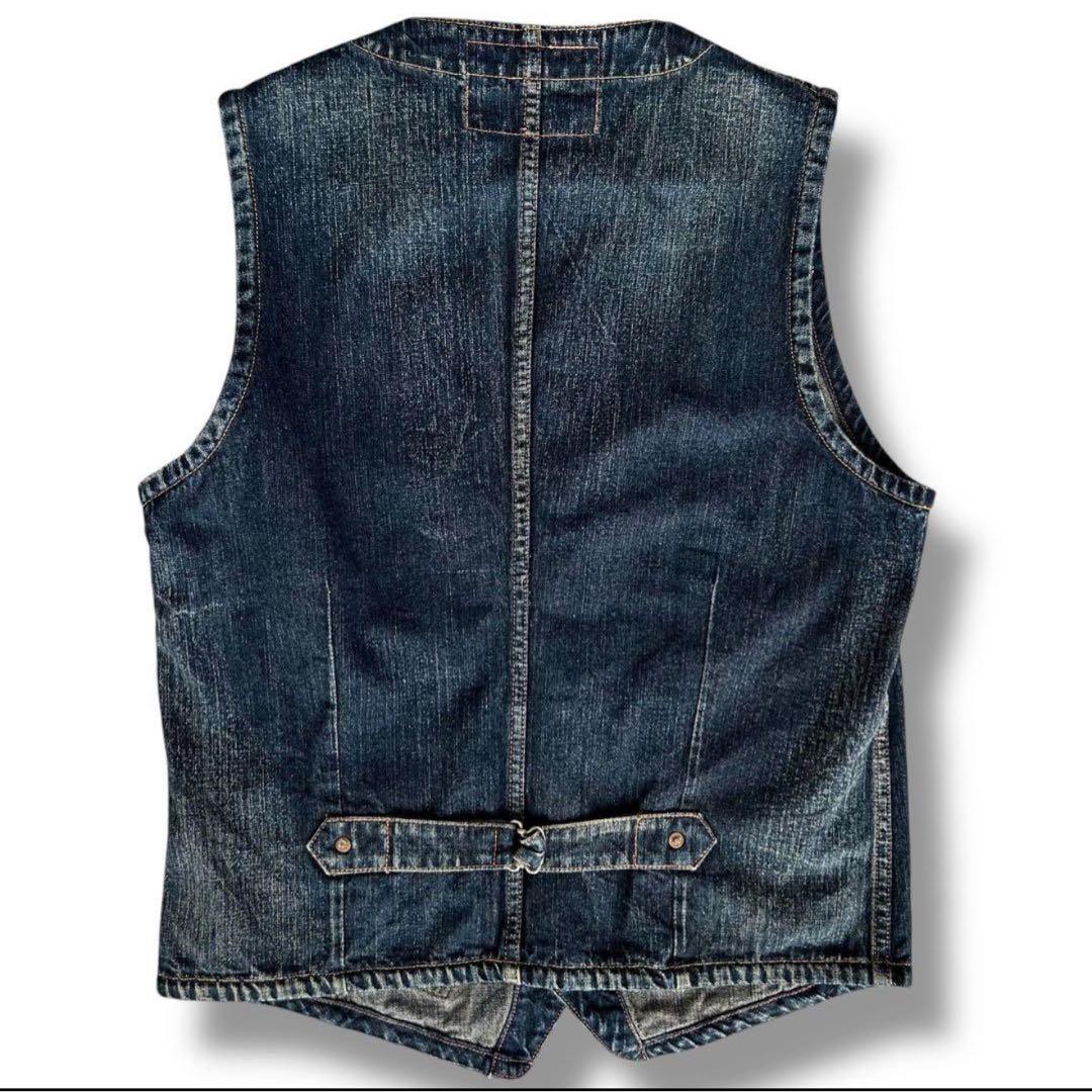 シュガーケーン　デニム　ベスト　ジレ　レイルウェイズ　40