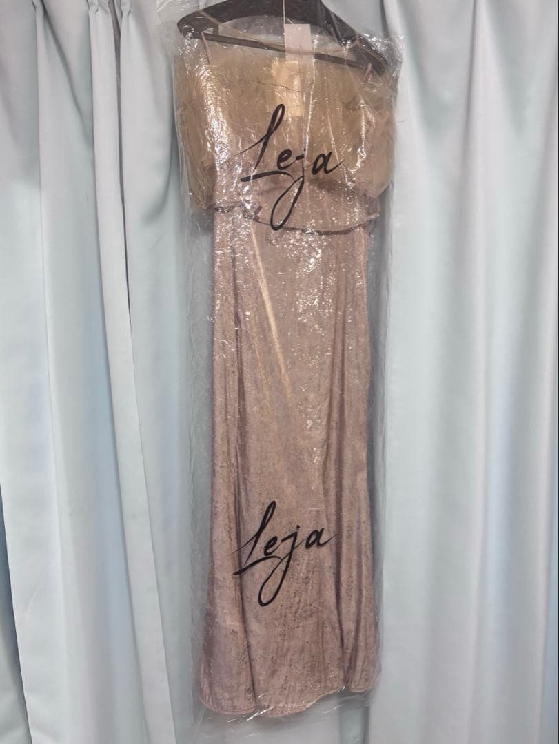 LEJA チュールフリルボレロペイントマーメイドドレス グレー　M