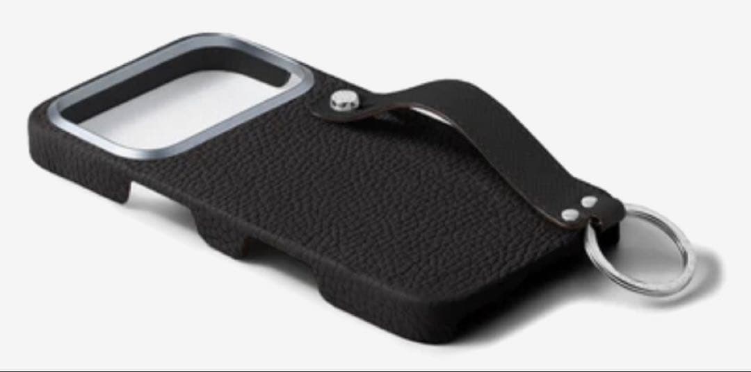 【ボナベンチュラ】ハンドル付きバックカバーケースiPhone17Pro《黒》