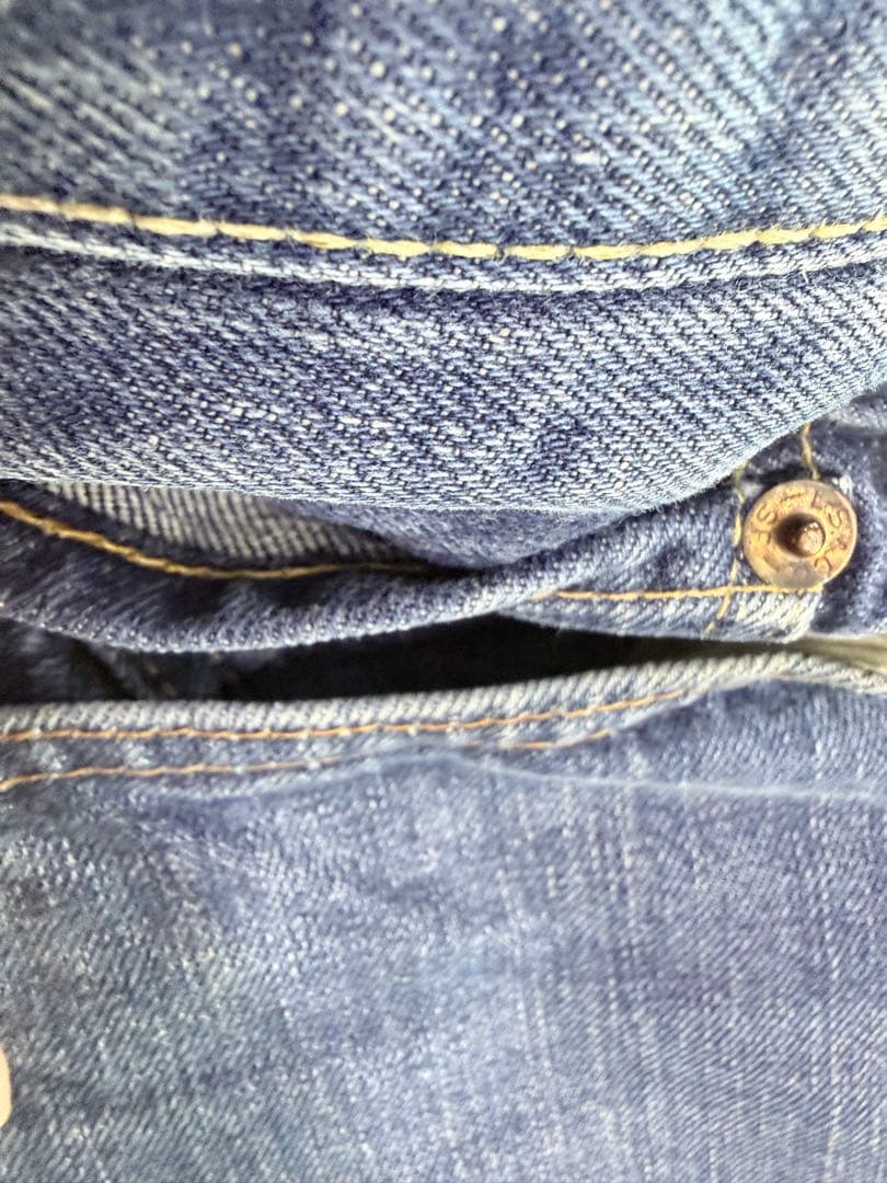 70s levi's 505 66前期　シングルステッチ　イエローライン　縦落ち