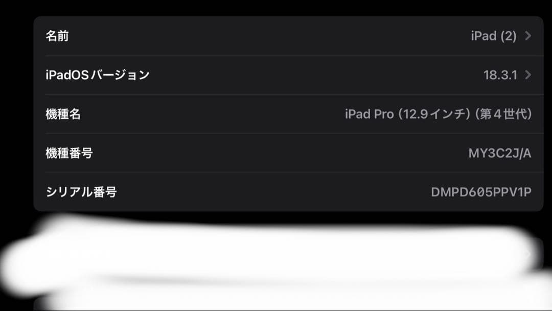ipad pro 12.9 第4世代 cellularモデル 128GB