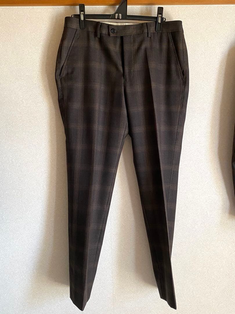 ポールスミス　ビジネススーツ　Ｌブラウンチェック