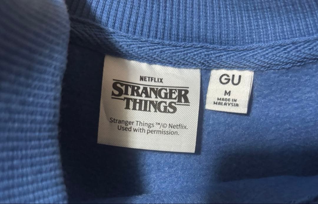 GU ストレンジャーシングス WSQK ヘビーウェイトスウェットプルオーバー M