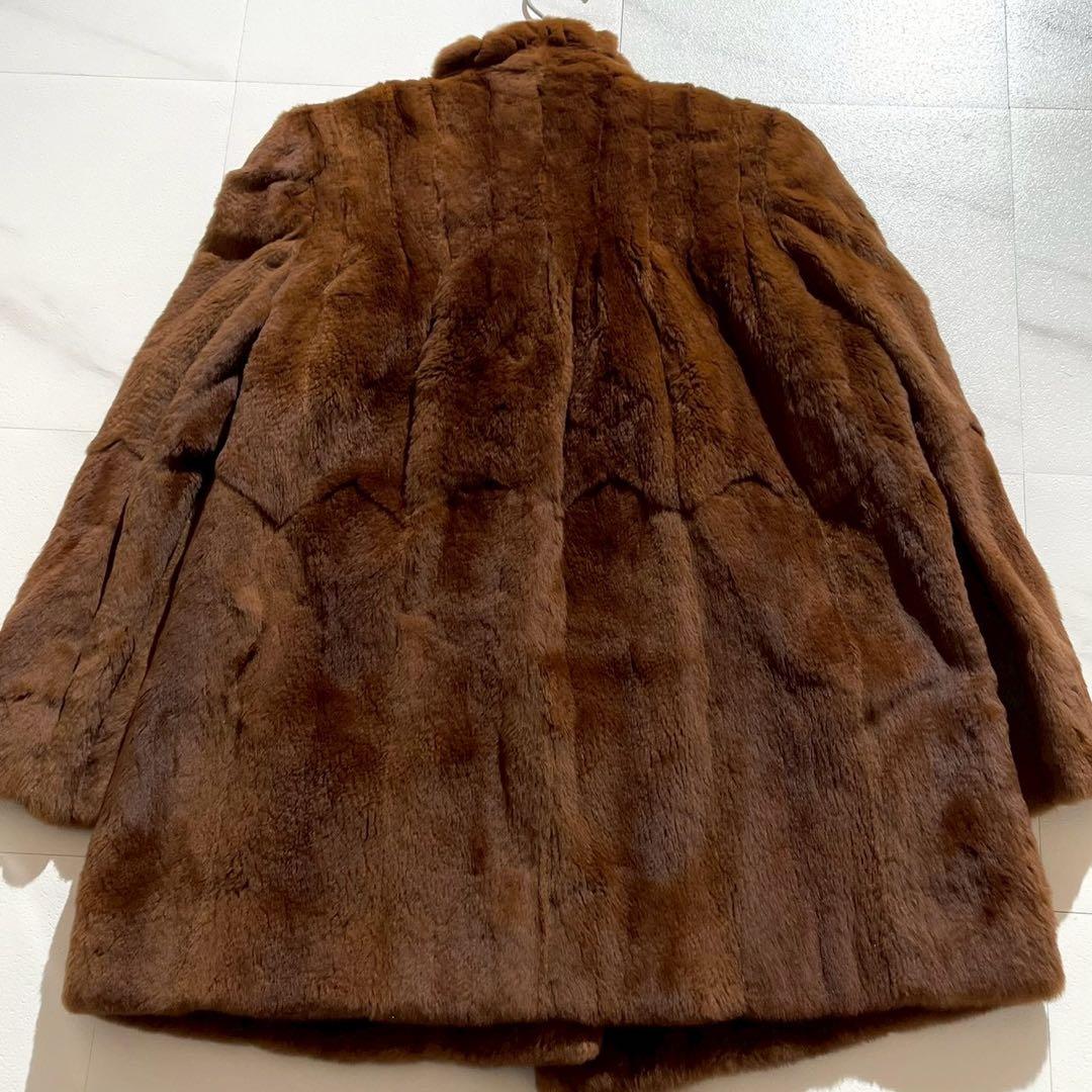 希少デザイン✨ EMBA カラーミンク シェアード ブラウン ファーコート