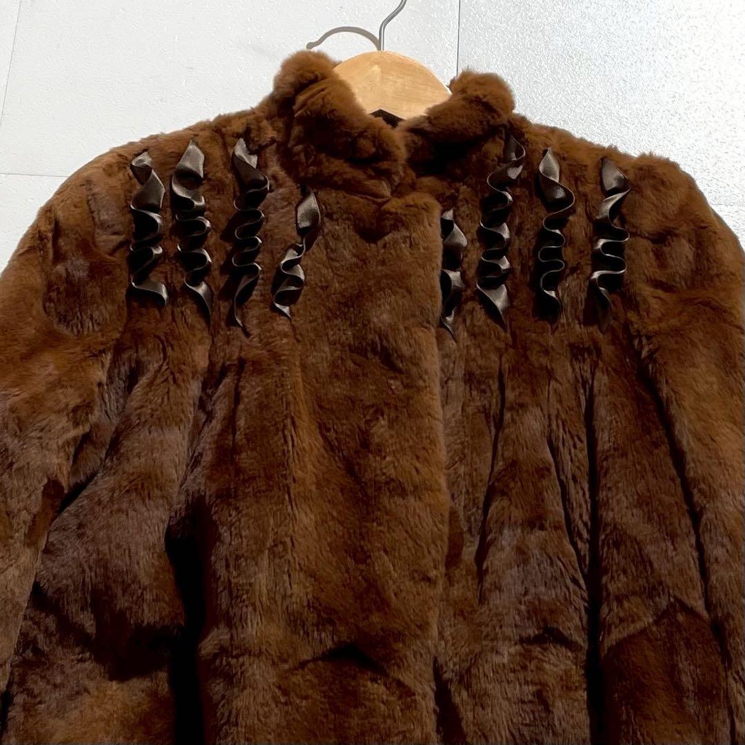 希少デザイン✨ EMBA カラーミンク シェアード ブラウン ファーコート