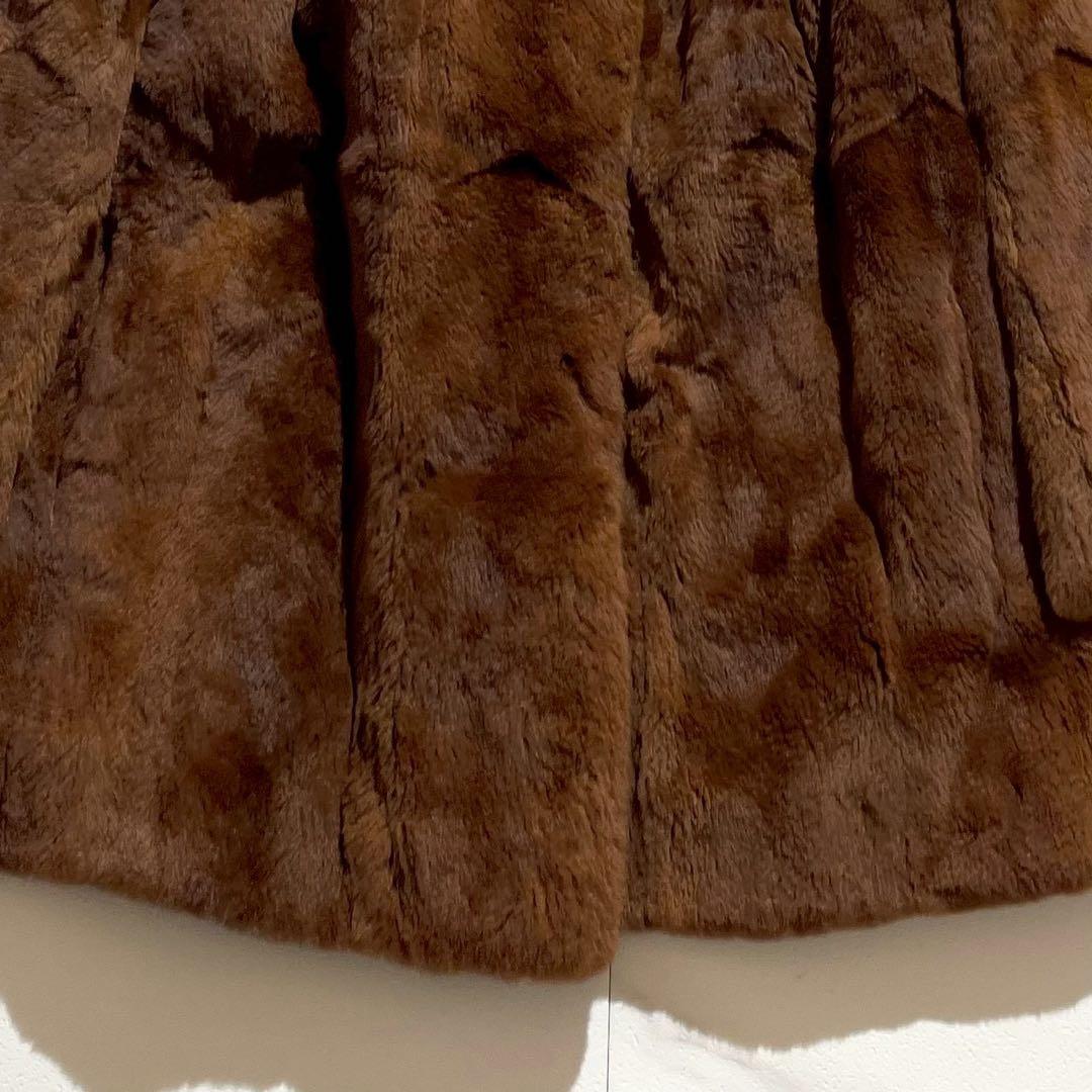 希少デザイン✨ EMBA カラーミンク シェアード ブラウン ファーコート