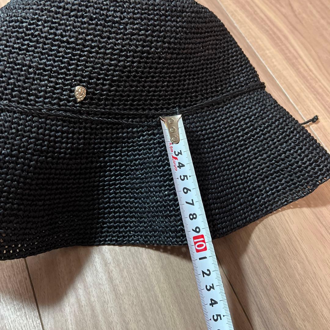 ヘレンカミンスキー　黒　麦わら帽子