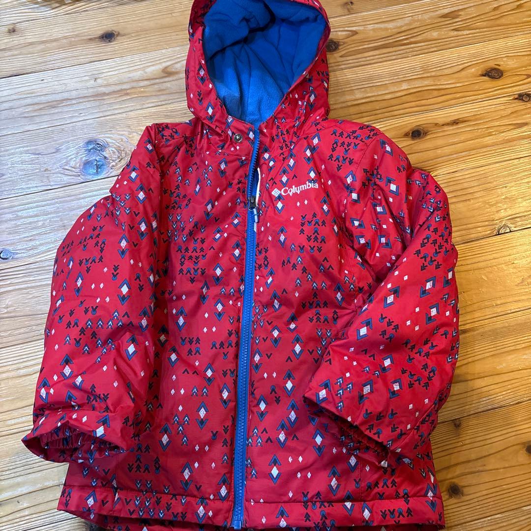 Columbia 子ども用スキーウェア 赤と青xs