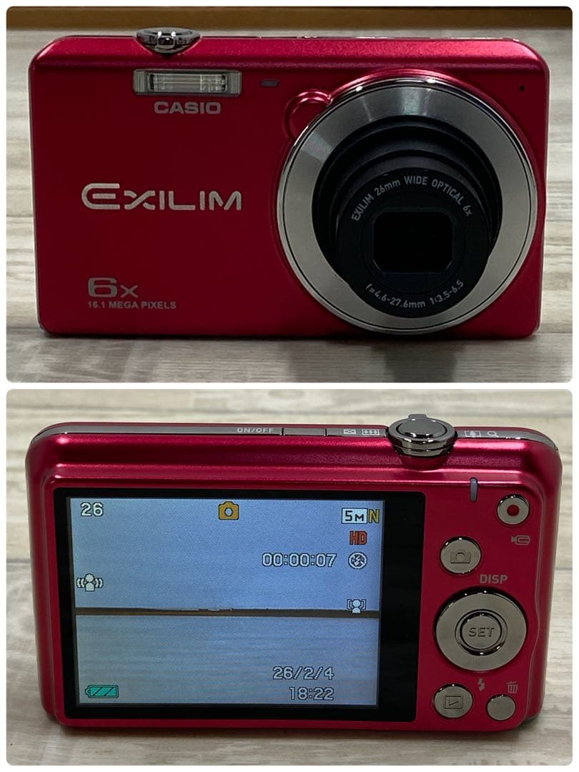 CASIO エクシリム EX-ZS28 コンパクトデジタルカメラ レッド