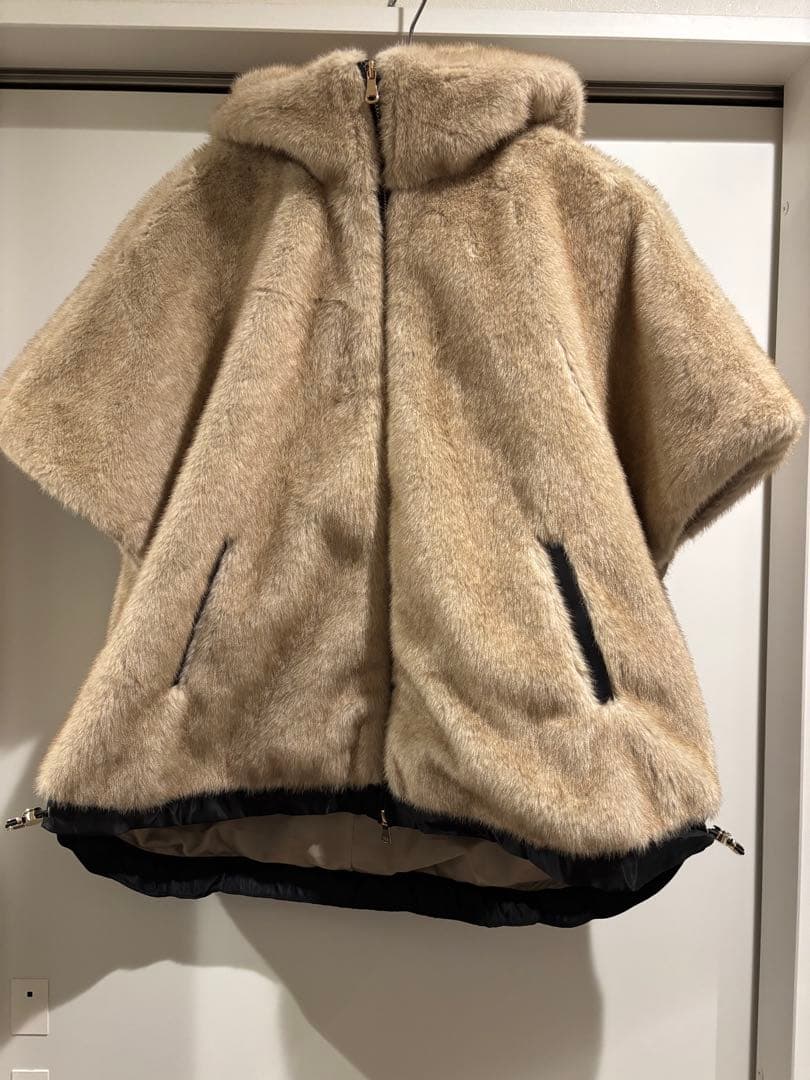 エイミーロウ　ミンクファー フーディドロスト ベストコートEimee Law