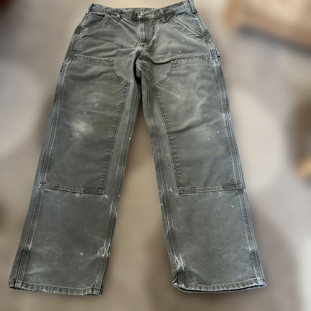 た*か様 Carhartt カーハート B136 MOSダブルニー 32×30