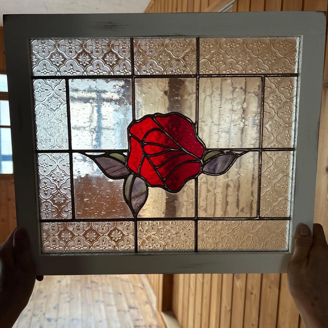 ステンドグラス　pink fox