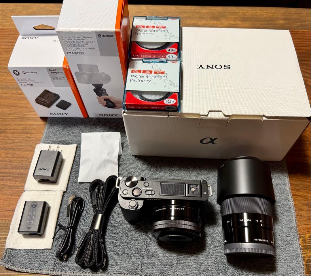 【美品】SONY ZV-E10Y 純正ダブルズームレンズキット　他アクセサリー