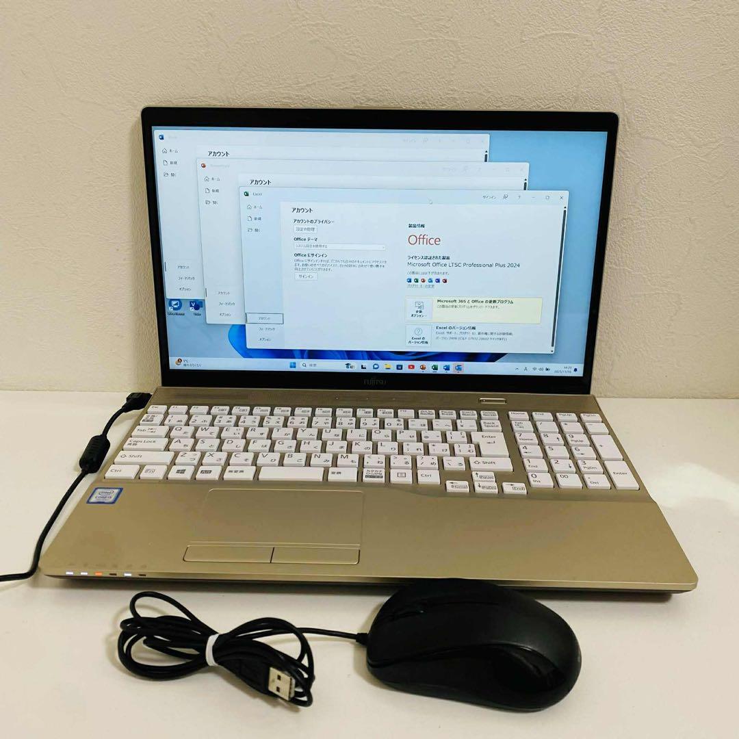 Y63 富士通ノートパソコンSSD第7世代高速 WEBカメラ Windows11