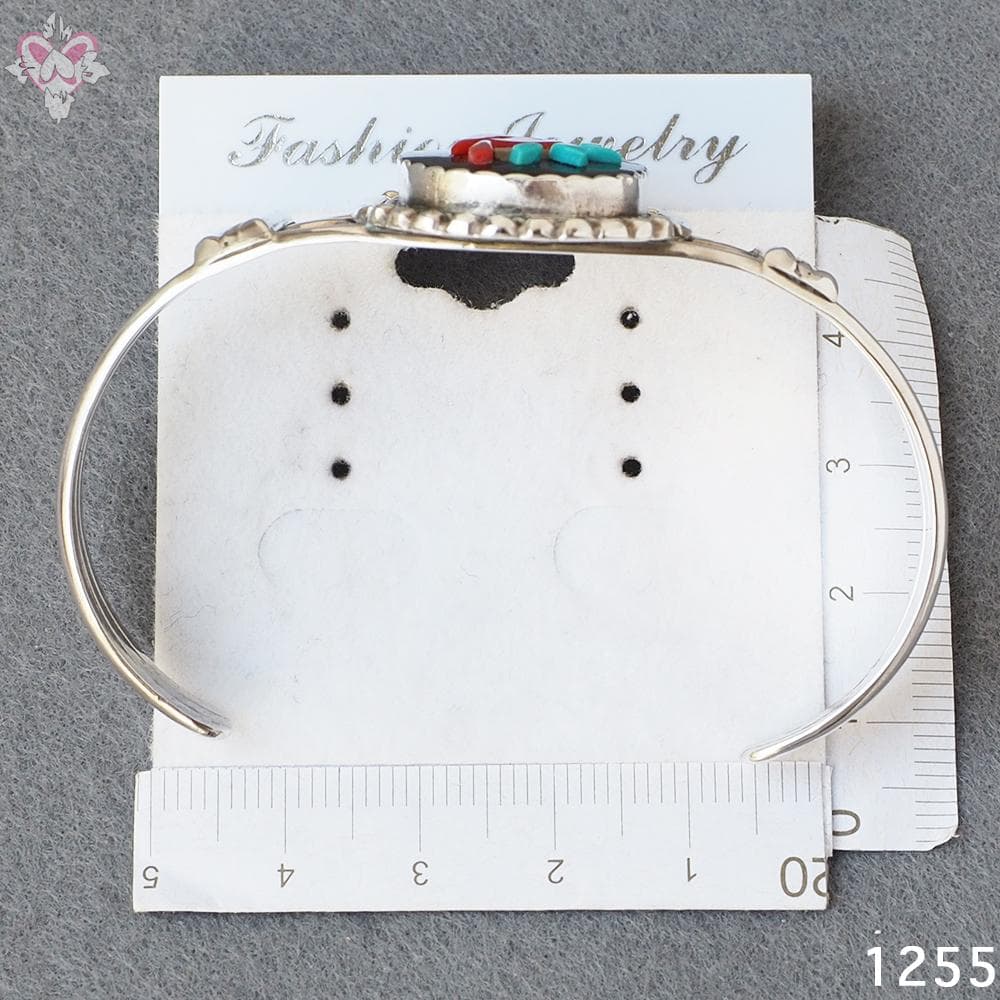 ターコイズ シルバー インディアンジュエリー インレイ ラッキー レッド バード