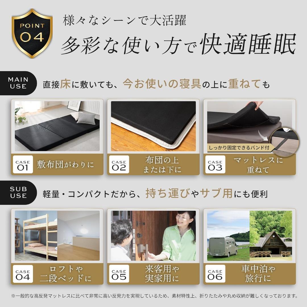 GOKUMIN マットレス 三つ折り シングル