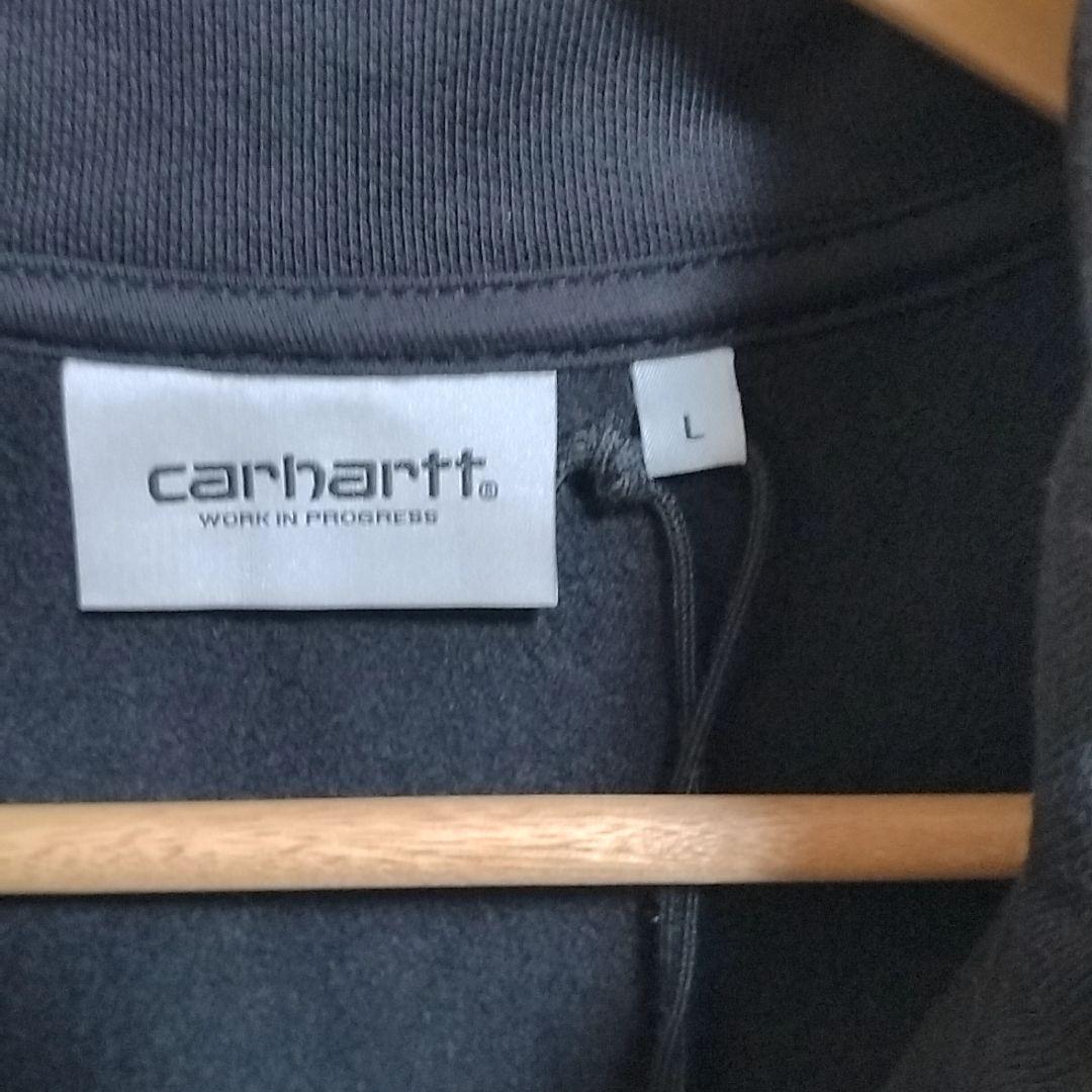 カーハート　Ｌ　ハーフジップ　アメリカン　スクリプト　スウェットシャツ　黒
