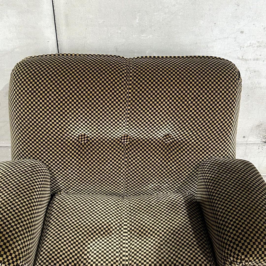 テ*ン様 ✦70’s✦昭和レトロ 千鳥格子 1人掛けソファ｜昭和レトロ ミッドセ