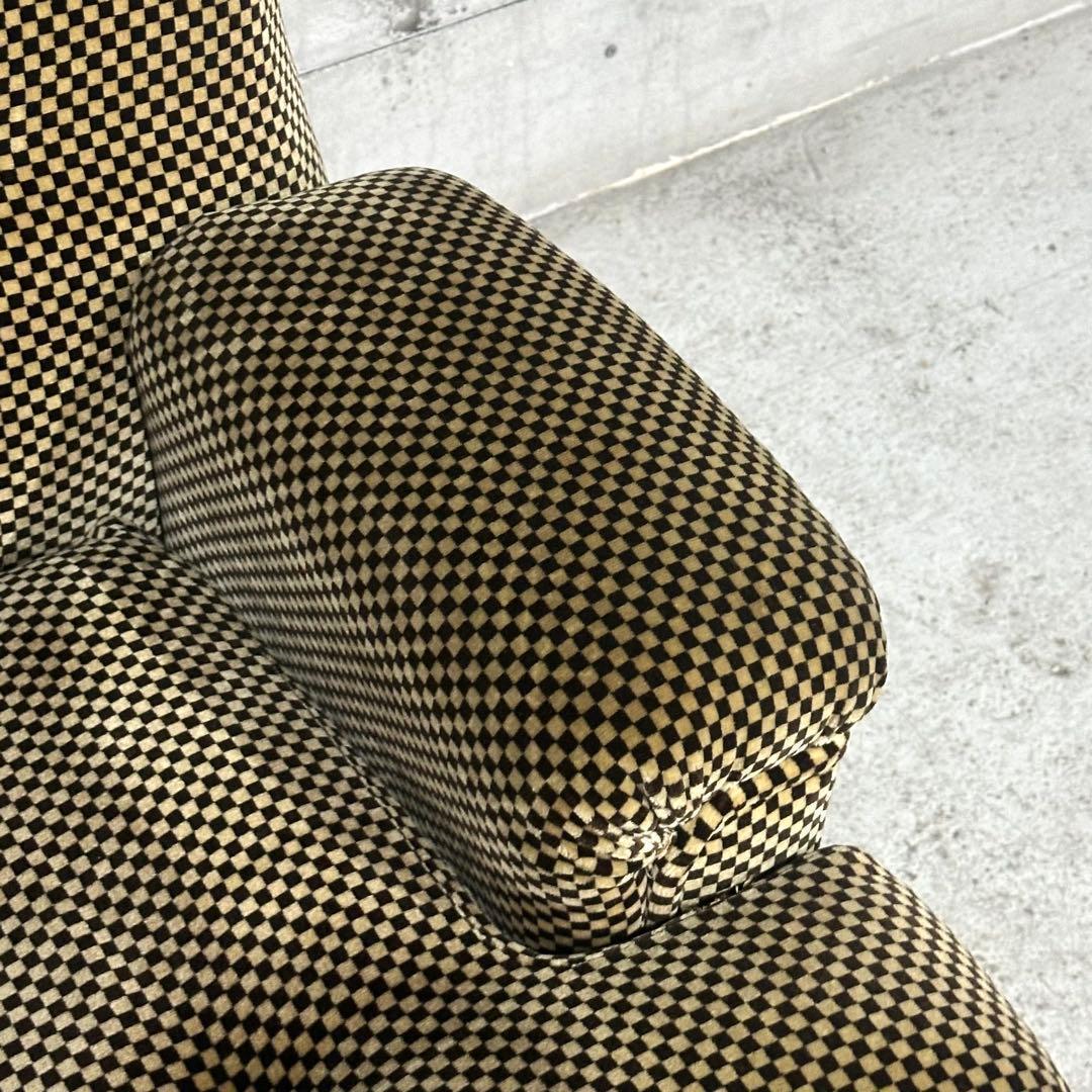 テ*ン様 ✦70’s✦昭和レトロ 千鳥格子 1人掛けソファ｜昭和レトロ ミッドセ