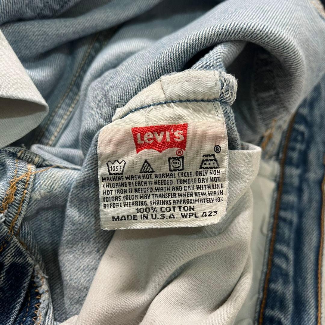 Levi’s 501 USA製 90s ダメージデニム W35 フェード 古着
