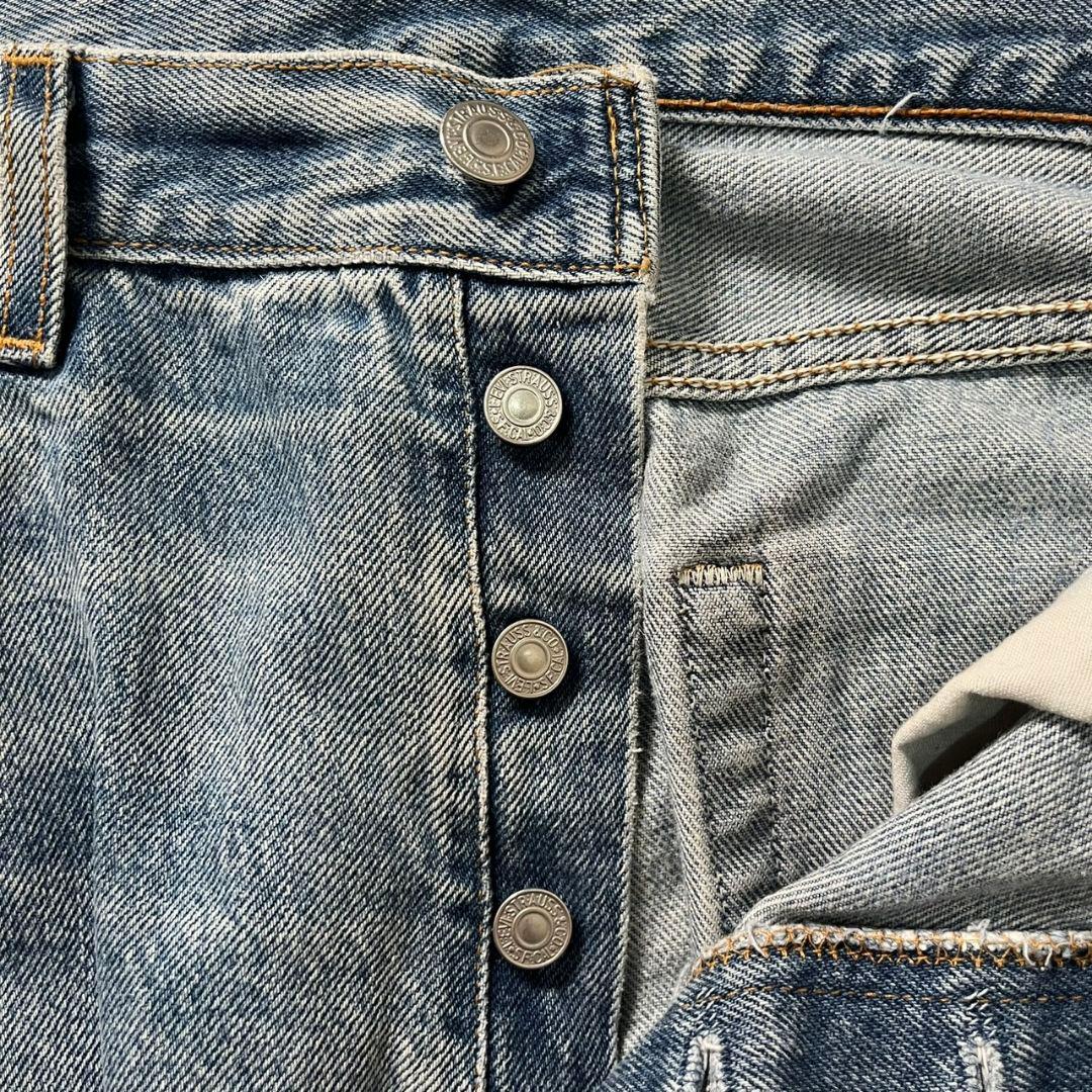 Levi’s 501 USA製 90s ダメージデニム W35 フェード 古着