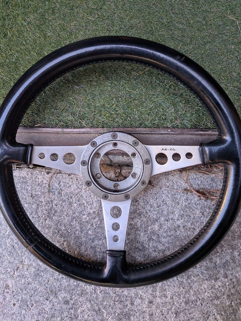 希少品、モトリタ ステアリング37㌢、アダプターリング付き