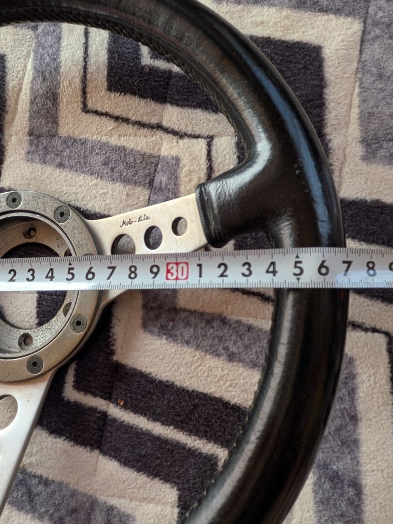 希少品、モトリタ ステアリング37㌢、アダプターリング付き