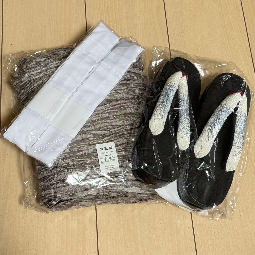 【最終値下げ】ゆかた館グレース 浴衣 こだわり浴衣5点セット 紺