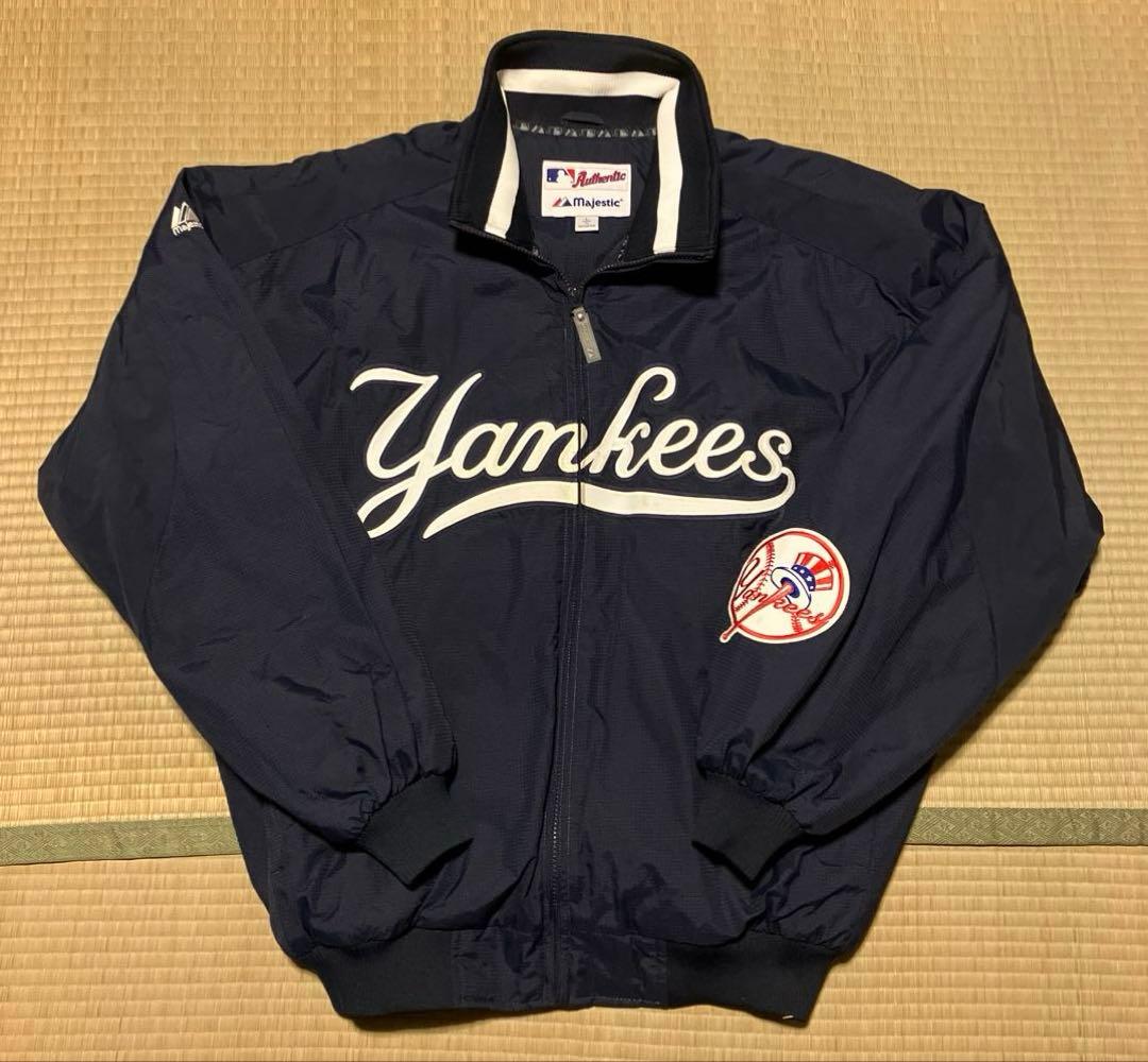 Yankees Majestic ジャケット L ネイビー