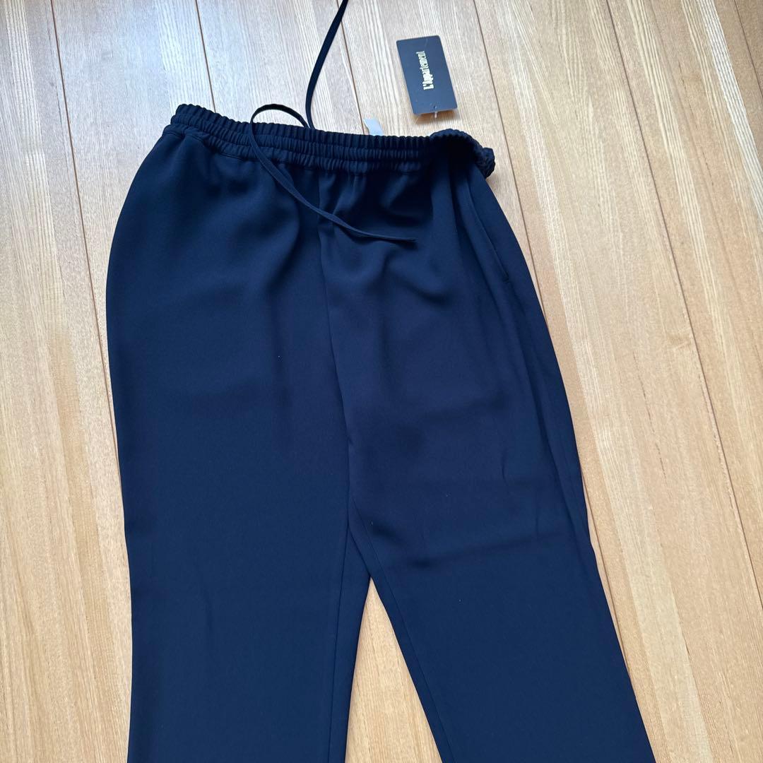 【新品タグ付き Col Pierrot】Rib Pants ネイビー36