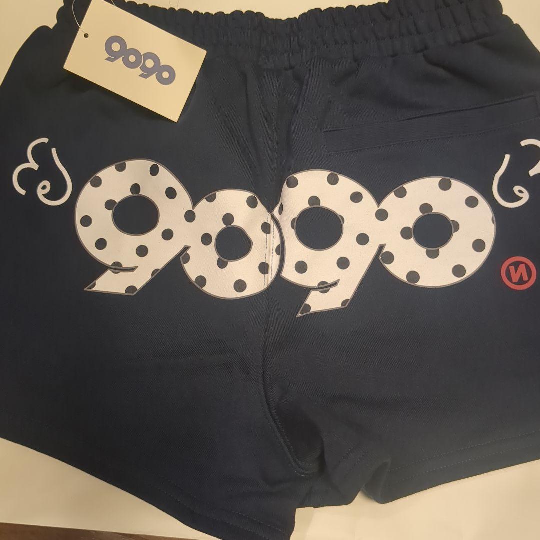 9090 ネイビー ドット柄 ショートパンツ