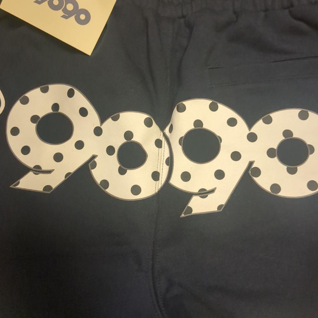 9090 ネイビー ドット柄 ショートパンツ