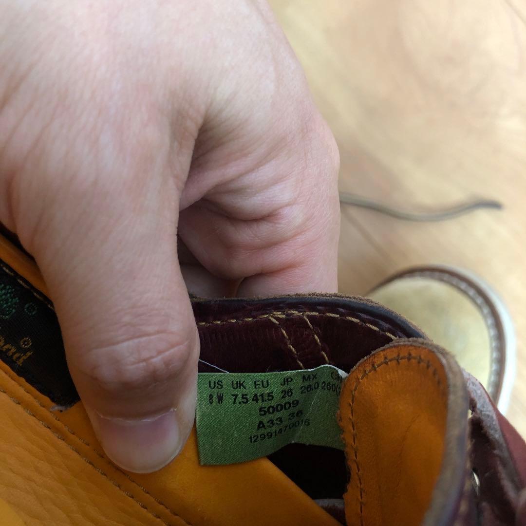 Timberland ３アイレット バーガンディ ２６cm