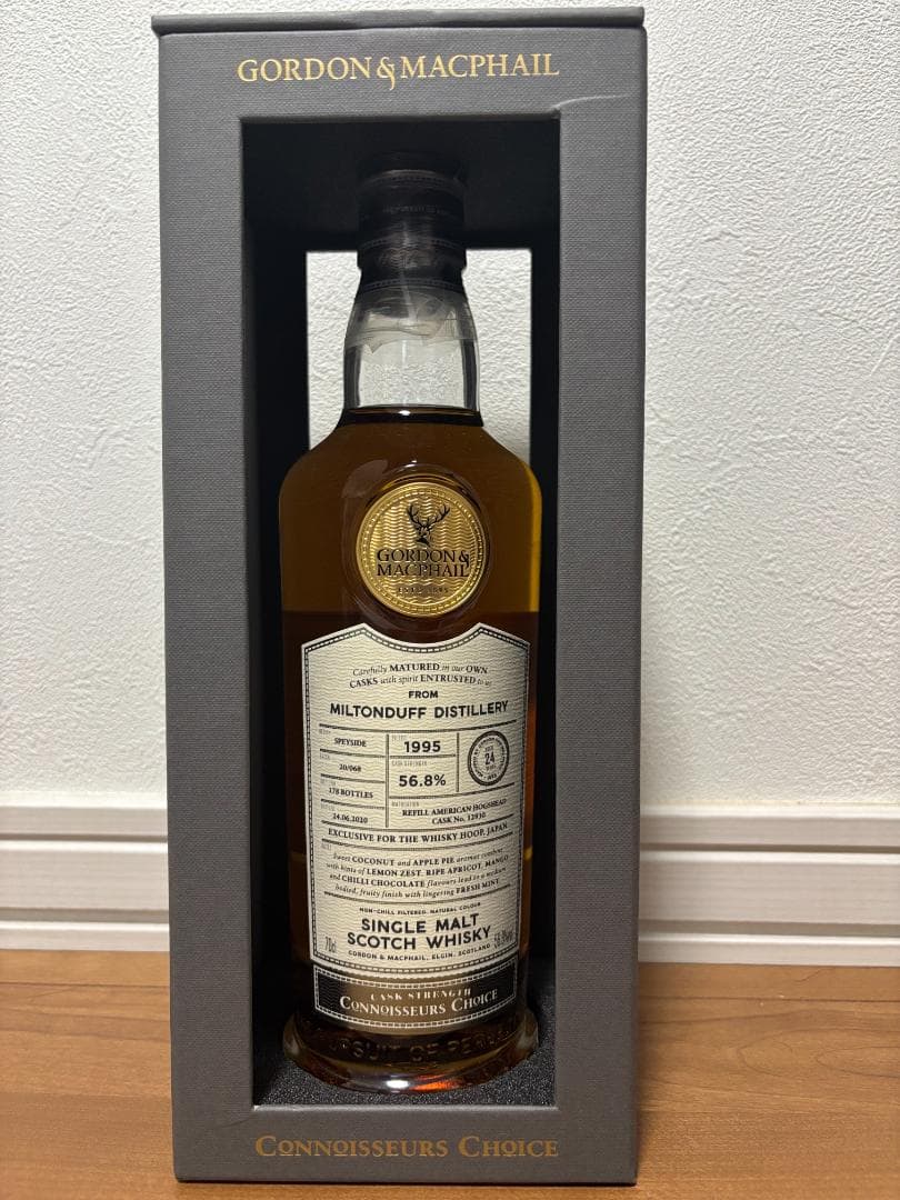 ミルトンダフ1995 24年 56.8% ウイスキーフープ向け
