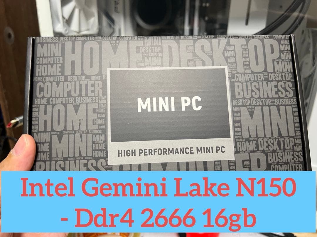 高性能 MINI PC Intel N150 Ram 16gb, Ssd 512