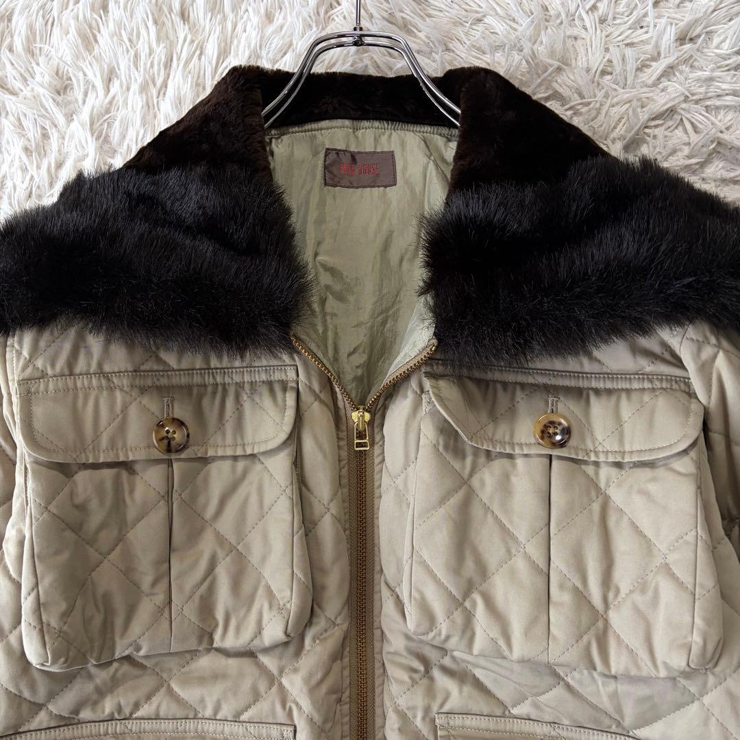 【専用✨希少】ピンクハウス 中綿 キルティングジャンパー ボアフード N-2B