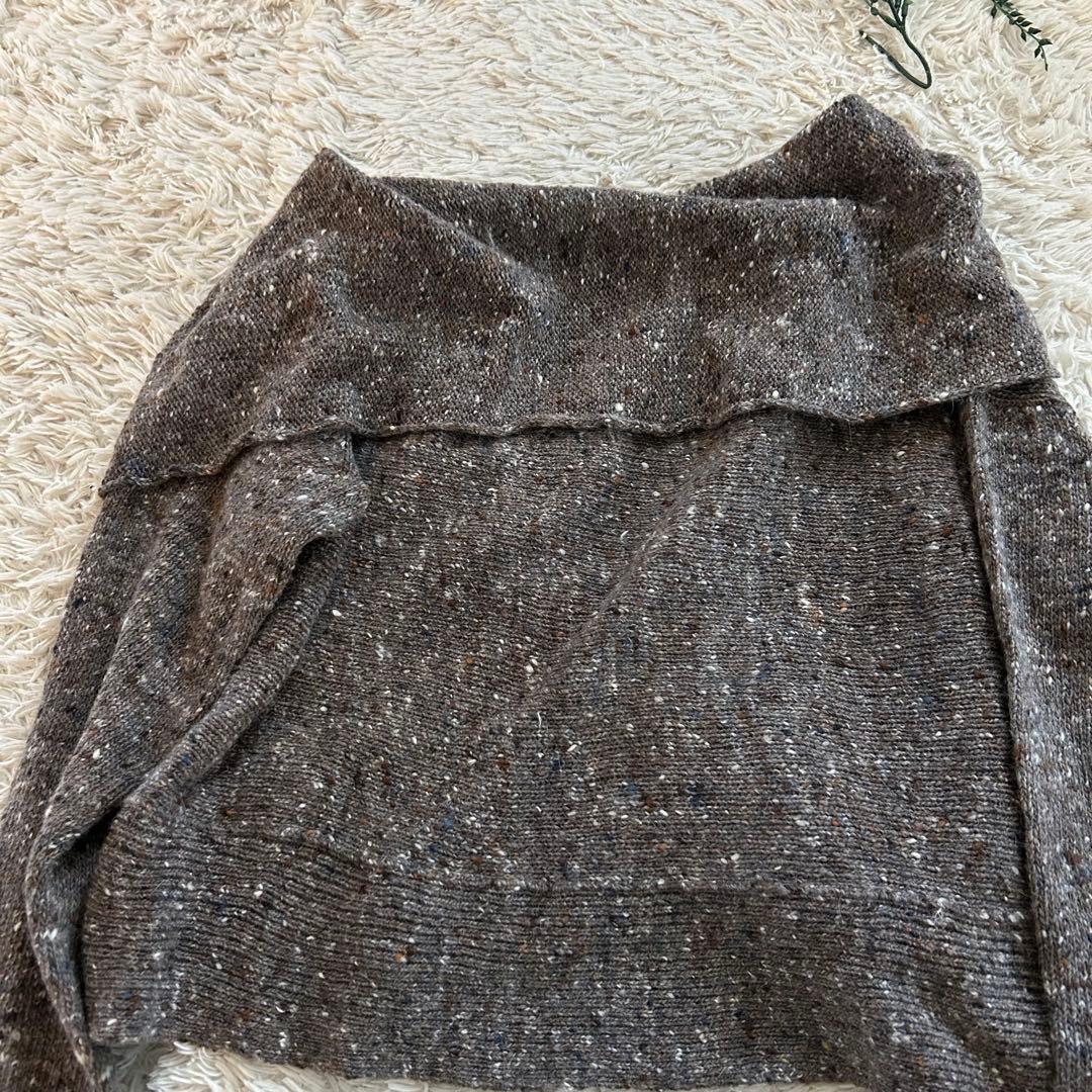 ワイズ　ヨウジヤマモト　アンゴラ　カーディガン　安全ピン　ビックカラー　変形