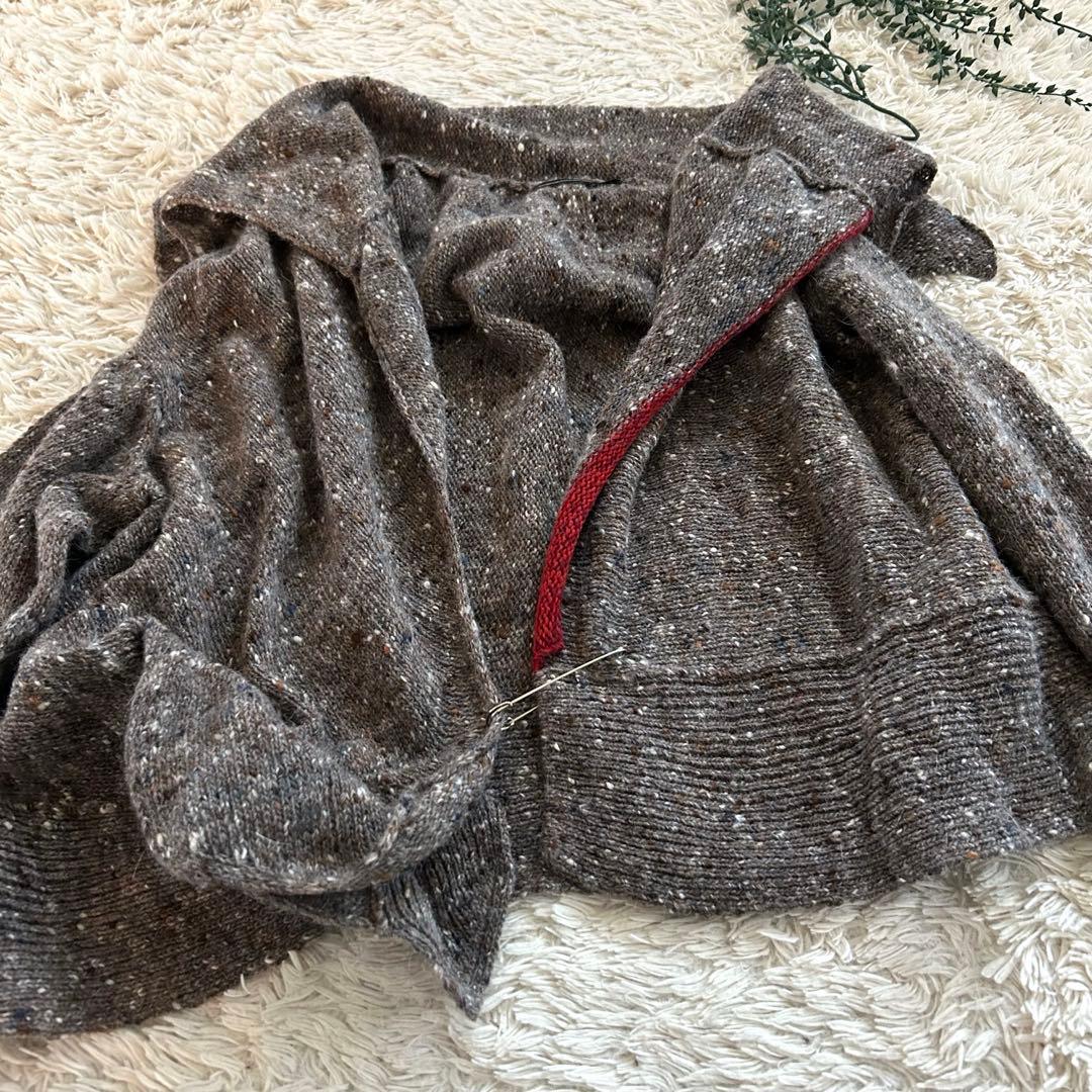 ワイズ　ヨウジヤマモト　アンゴラ　カーディガン　安全ピン　ビックカラー　変形