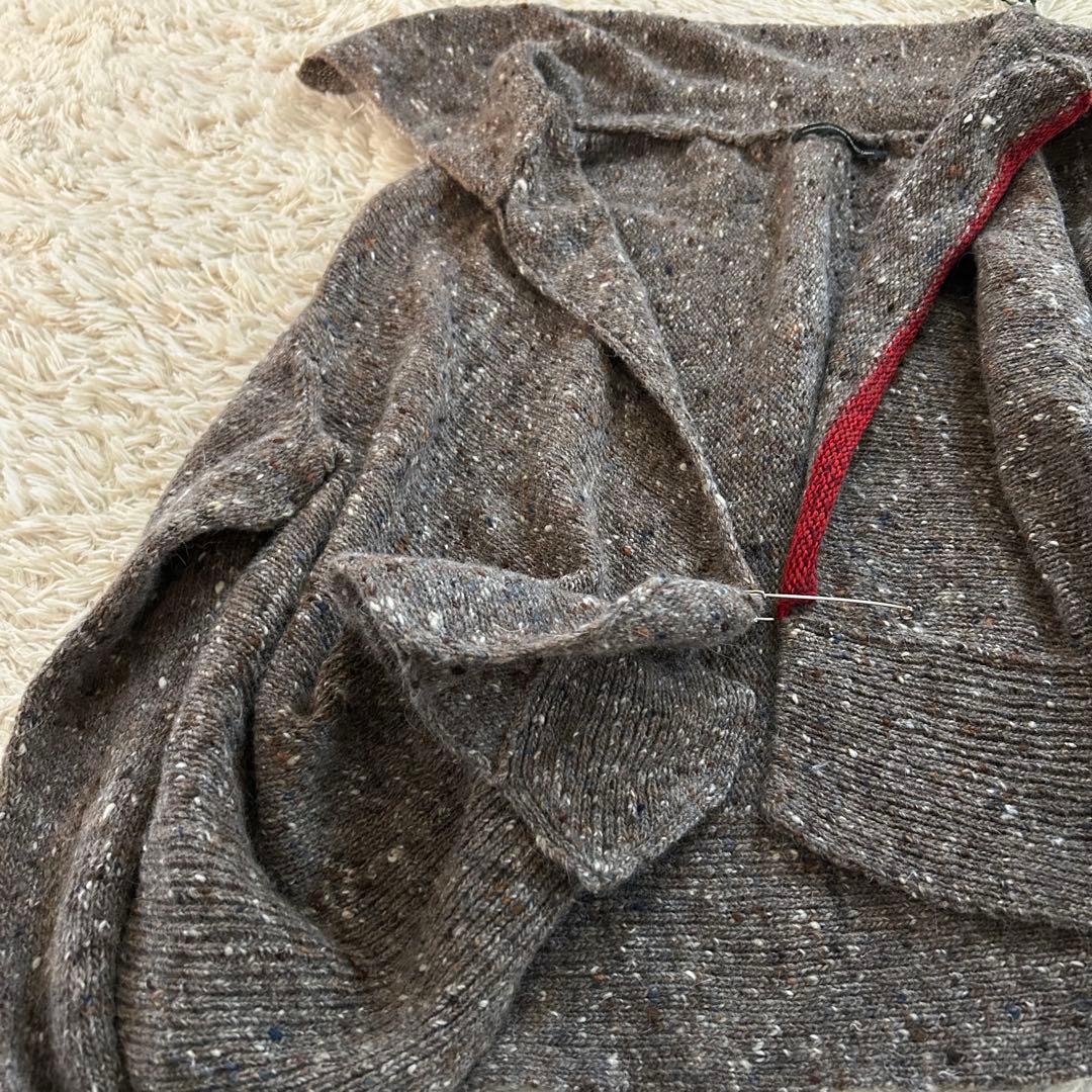 ワイズ　ヨウジヤマモト　アンゴラ　カーディガン　安全ピン　ビックカラー　変形