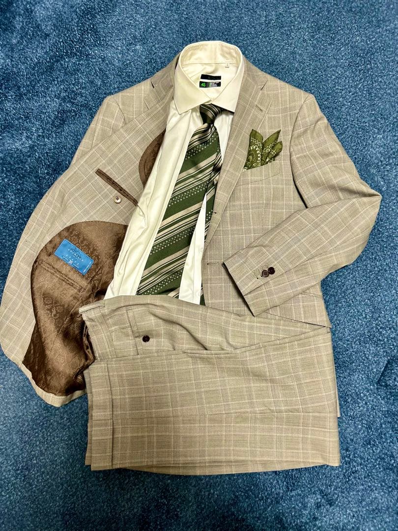 ✨高級イタリア生地 GUABELLO美品 ✨定価15万 オーダー A5 M〜L