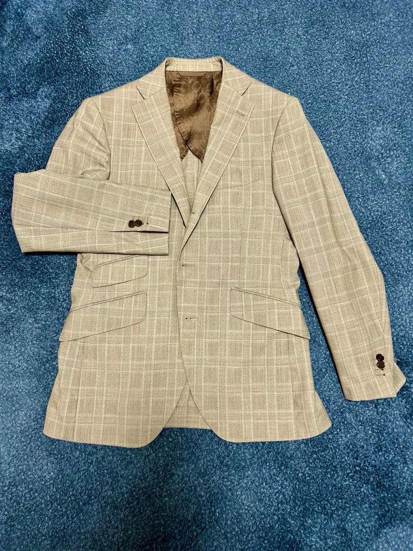 ✨高級イタリア生地 GUABELLO美品 ✨定価15万 オーダー A5 M〜L