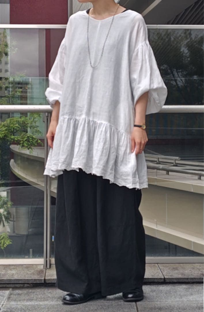 未使用2025AWネストローブ＊リネンスカラップ2wayチュニック