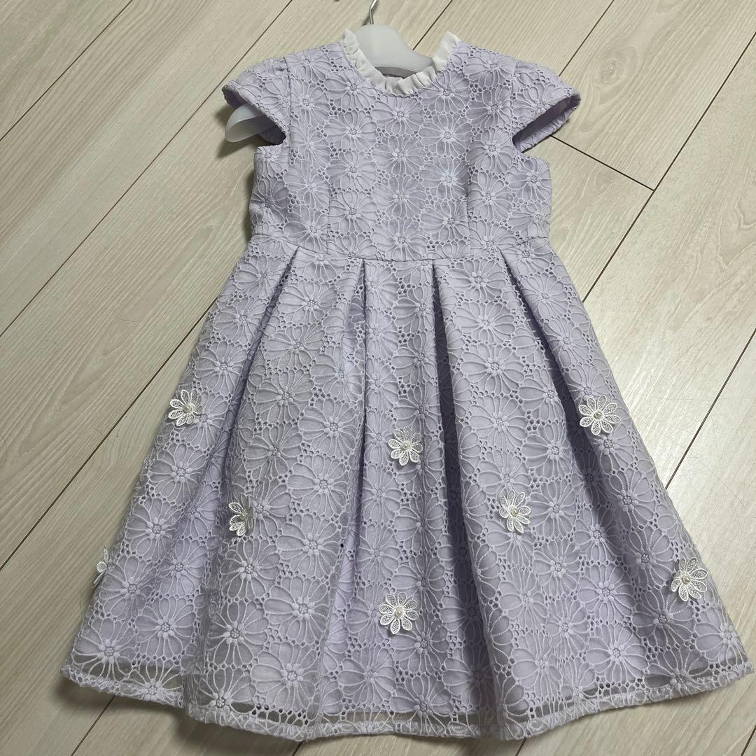 プティマイン　フォーマルワンピースセット　120 コサージュ付　入学式　卒園式