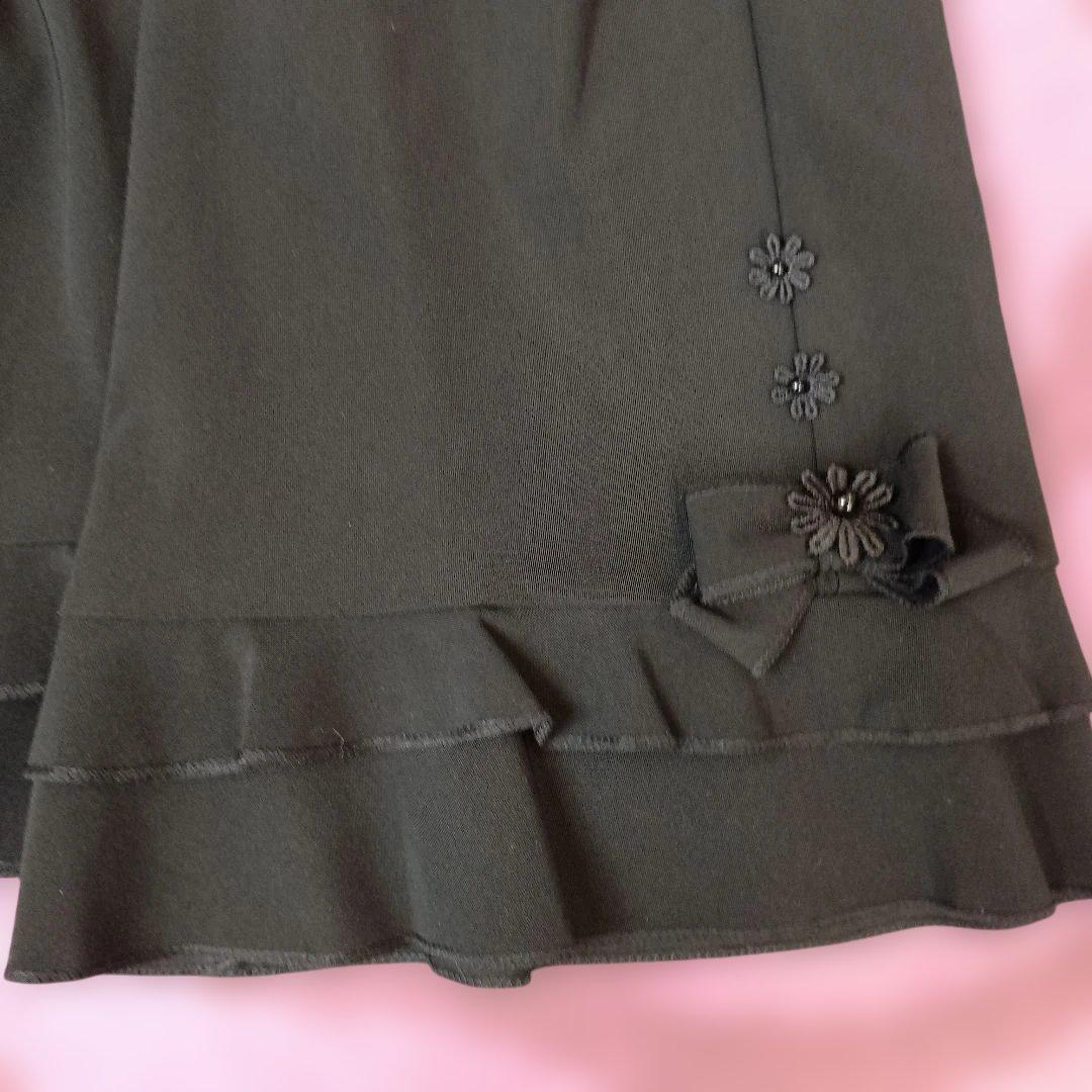 黒サラッとしたフルレングスパンツサイズ42　40