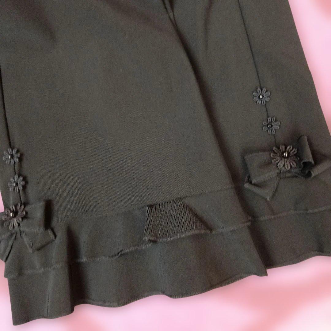 黒サラッとしたフルレングスパンツサイズ42　40